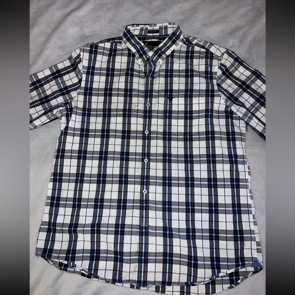 Like New American Eagle Checkered Shirt Size XXL